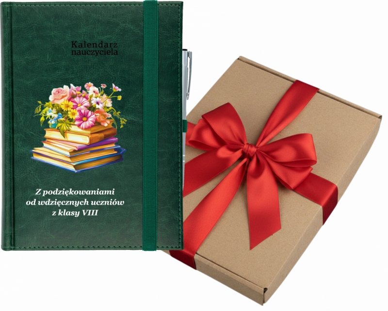 okładka kalendarza nauczyciela z nadrukiem UV