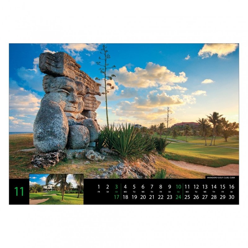 Kalendarz ścienny Golf 2024 - listopad 2024