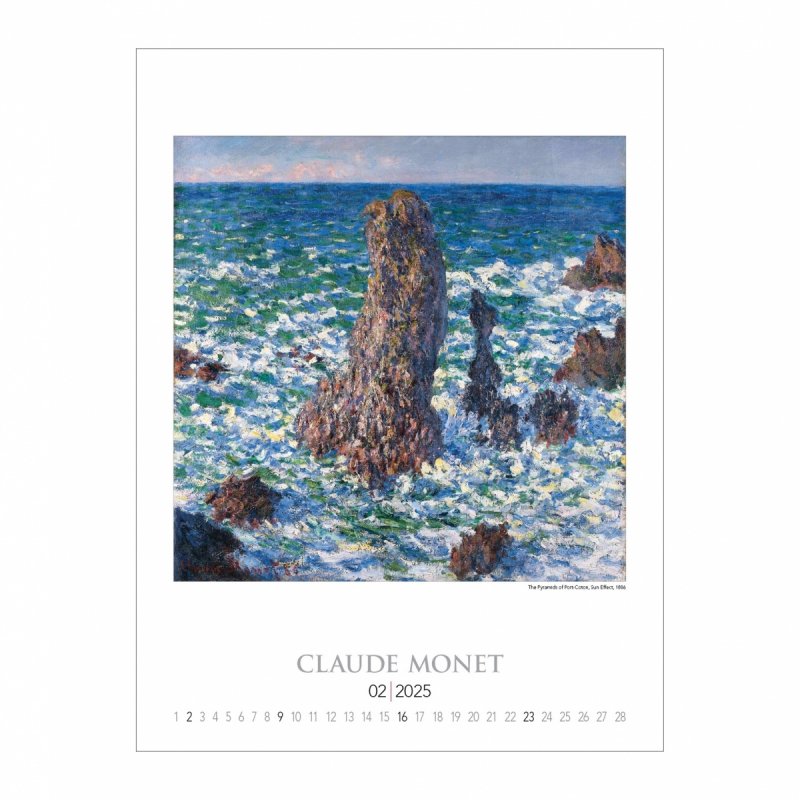Kalendarz ścienny wieloplanszowy Claude Monet 2025 - luty 2025