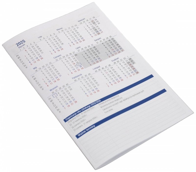 skrócone kalendarium szkolne na rok 2025