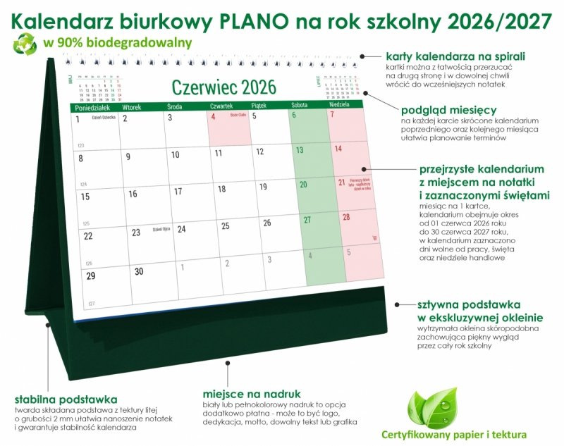 opis kalendarza szkolnego na rok 2026/2027