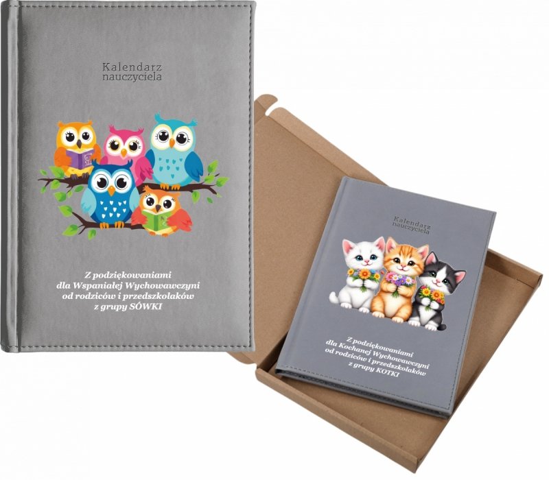 kalendarz dla nauczyciela na rok 2026/2027 z pudełkiem w komplecie