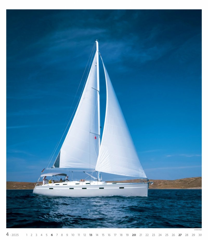 Kalendarz ścienny wieloplanszowy Sailing 2025 - exclusive edition - kwiecień 2025
