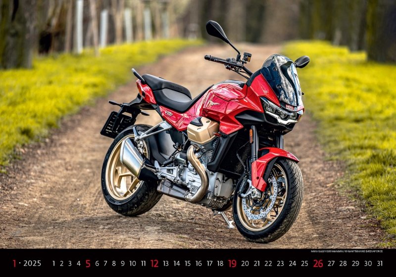 Kalendarz 14-planszowy Motorbikes 2025 - styczeń 2025