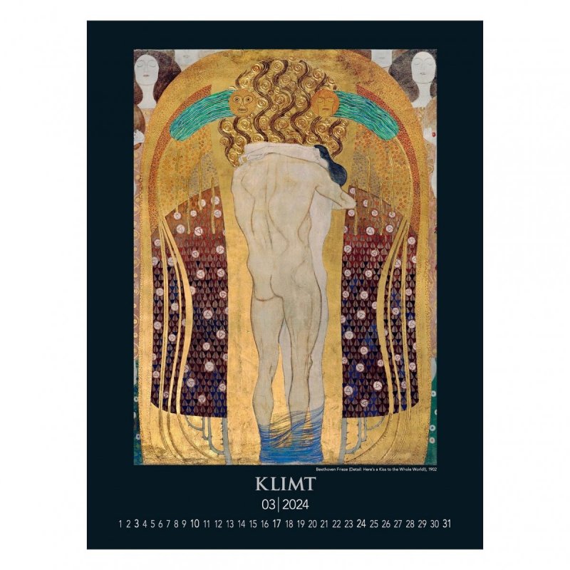 Kalendarz ścienny Gustav Klimt 2024 - marzec 2024