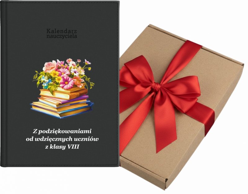 okładka kalendarza nauczyciela z nadrukiem UV