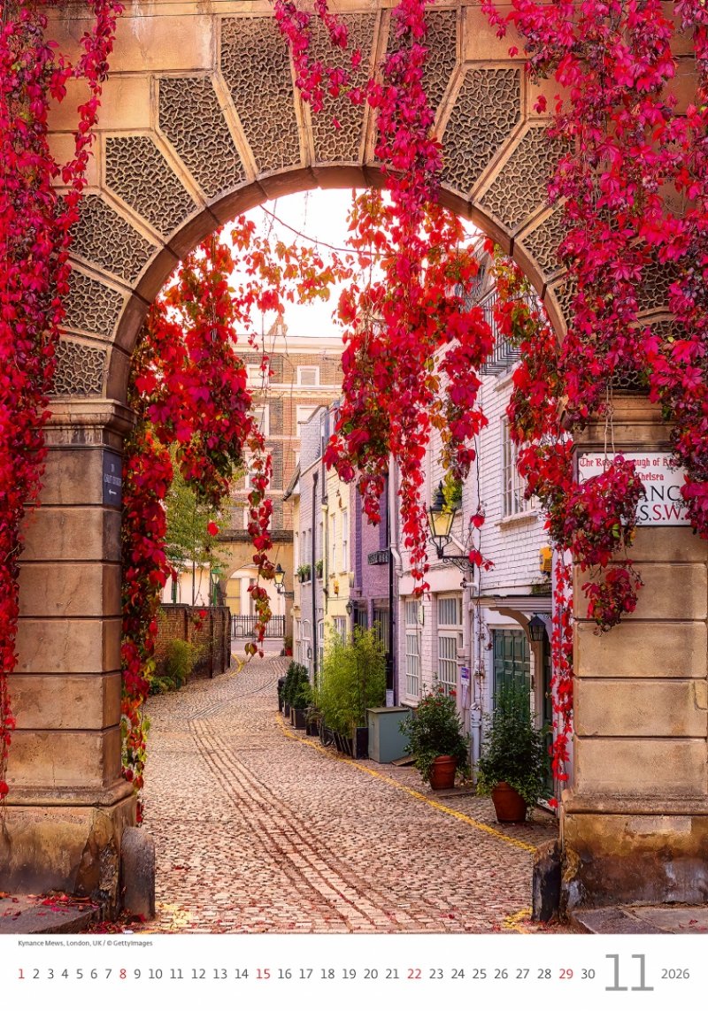 piękne zdjęcia dla osób lubiących podróżujących po różnych zakątkach świata w kalendarzu ściennym na rok 2026 