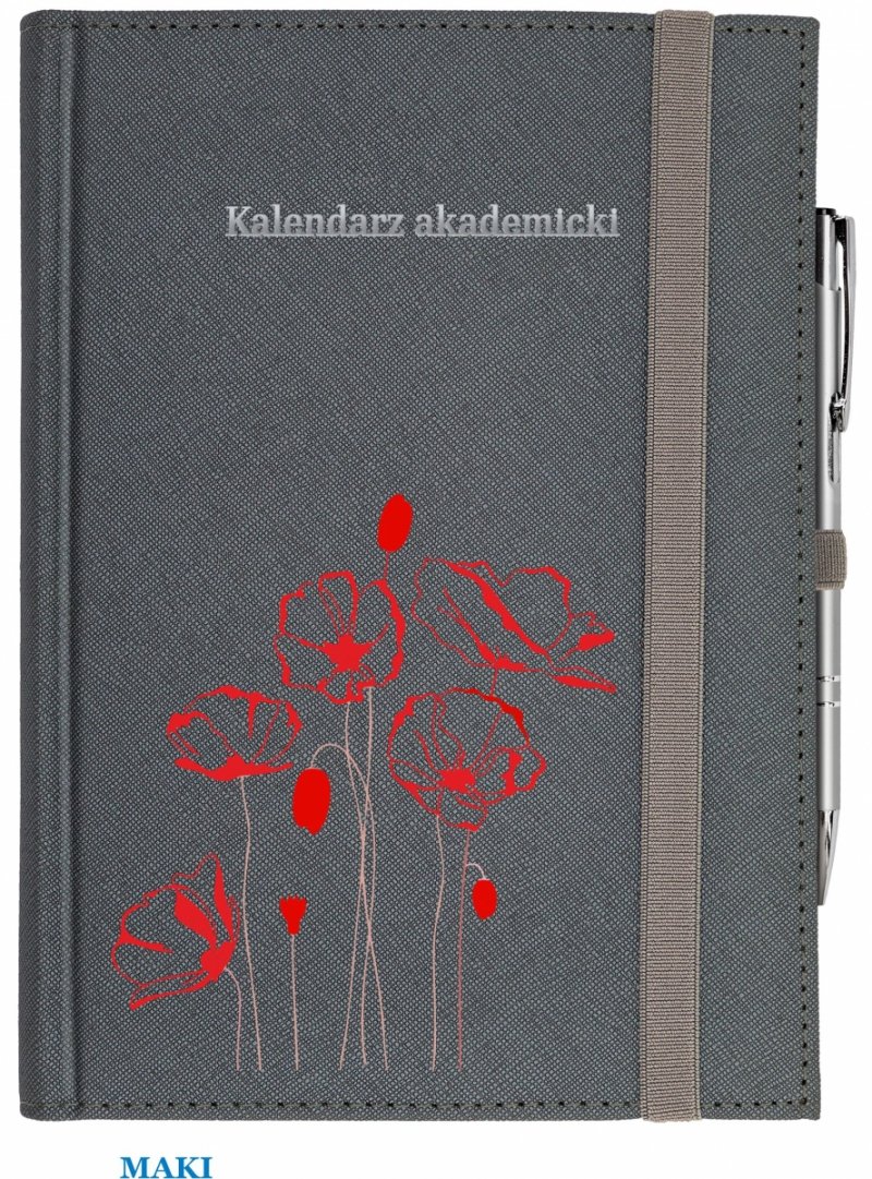 kalendarz z nadrukiem na okładce - MAKI