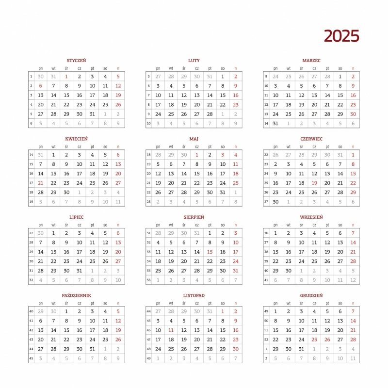 planer na rok 2025