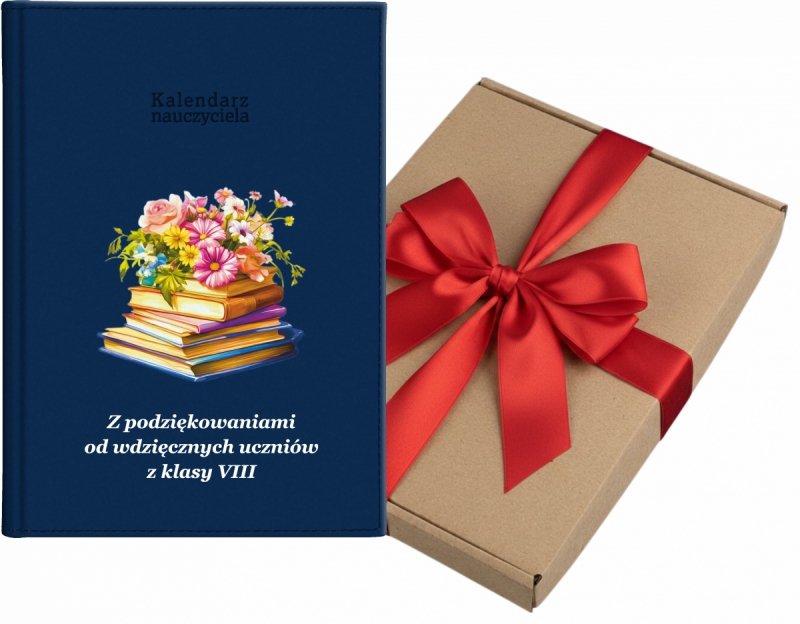 okładka kalendarza nauczyciela z nadrukiem UV