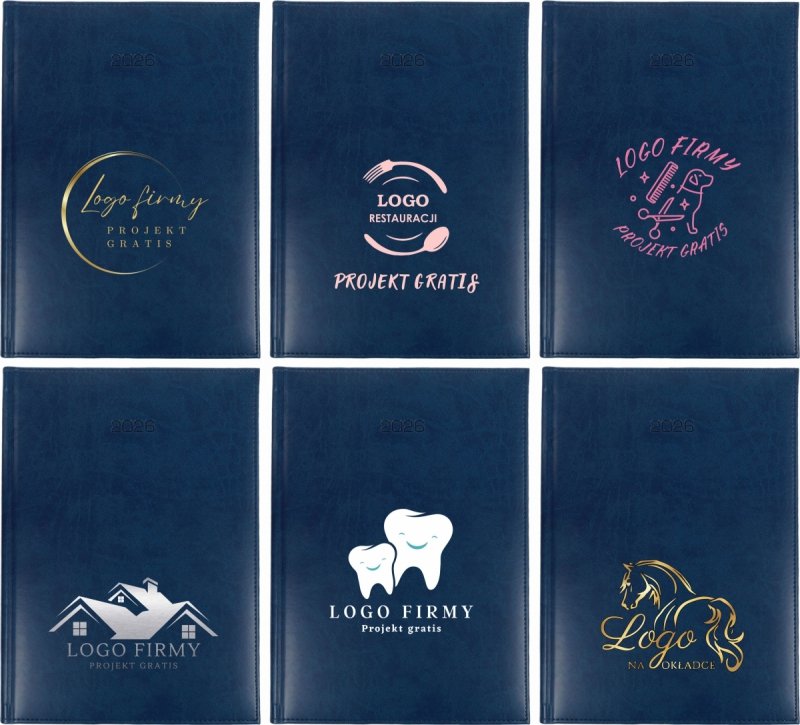 wzory okładek kalendarza z logo