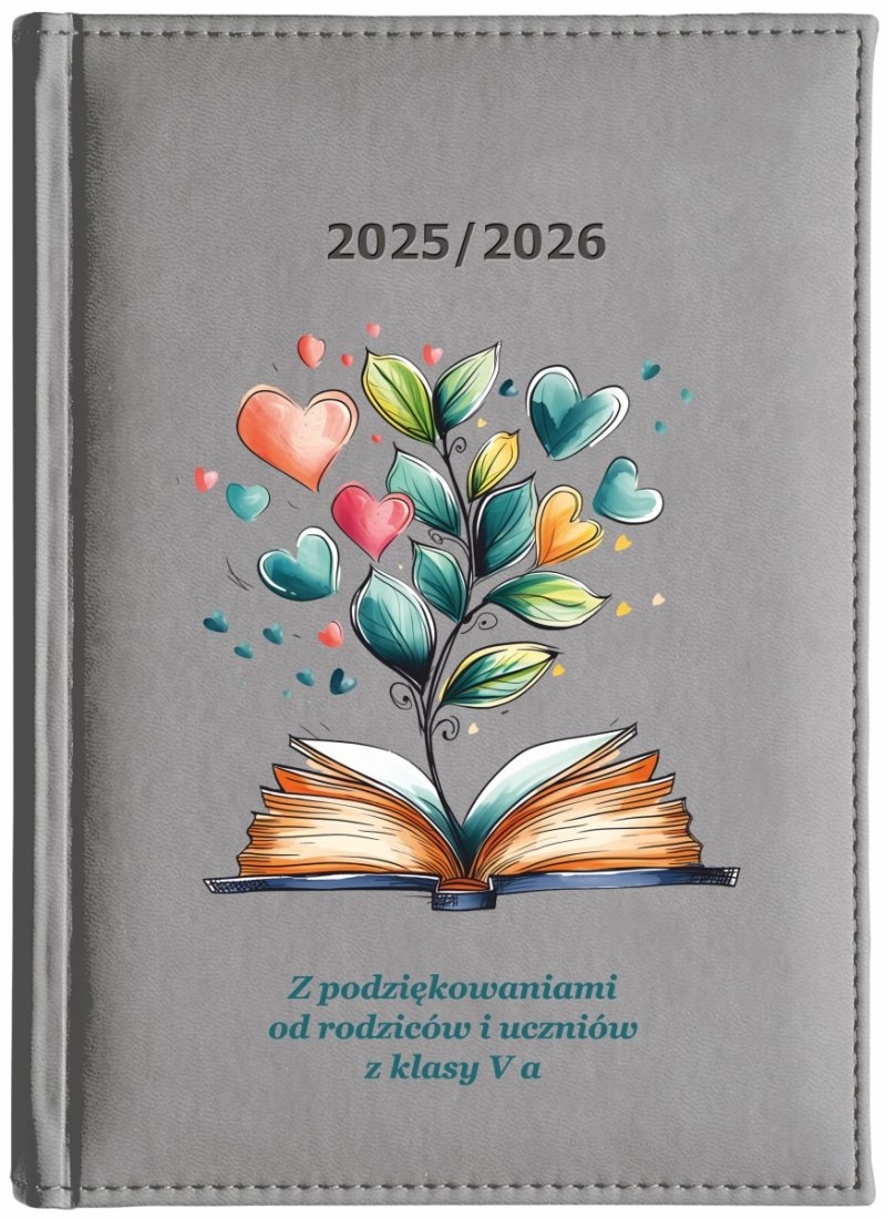 kalendarz książkowy na rok szkolny 2025/2026 z dedykacją dla nauczyciela
