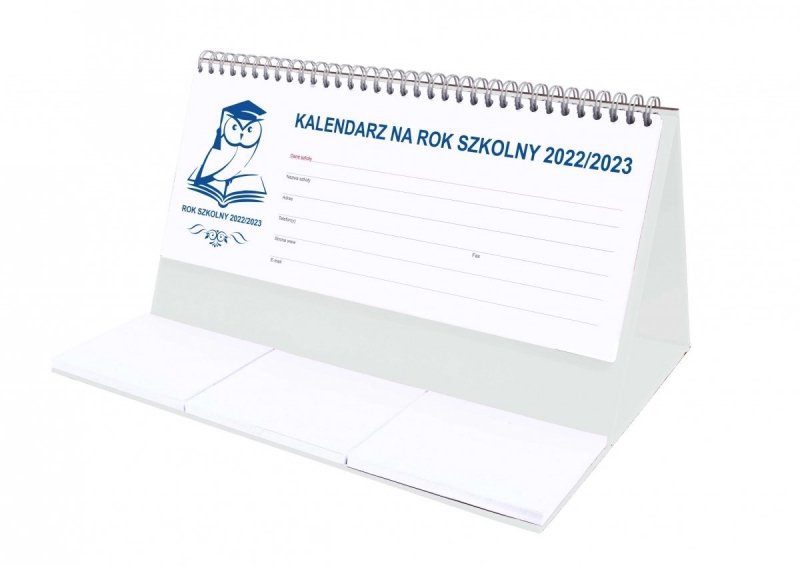 Kalendarz biurkowy tygodniowy z notesami na rok szkolny 2022/2023