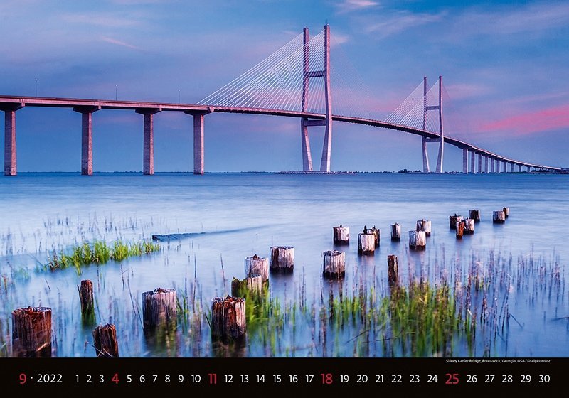 Kalendarz ścienny wieloplanszowy Bridges 2022 - wrzesień 2022