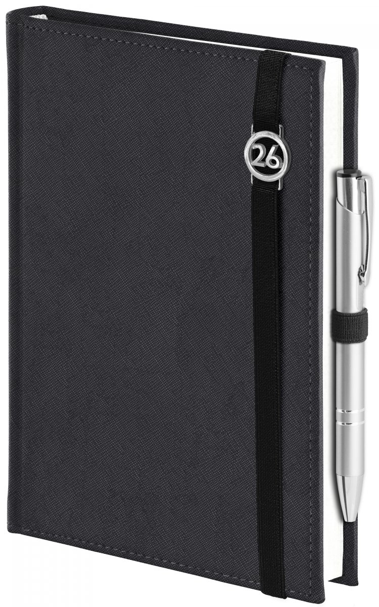 kalendarz książkowy 2026 w oprawie zamykanej na gumkę