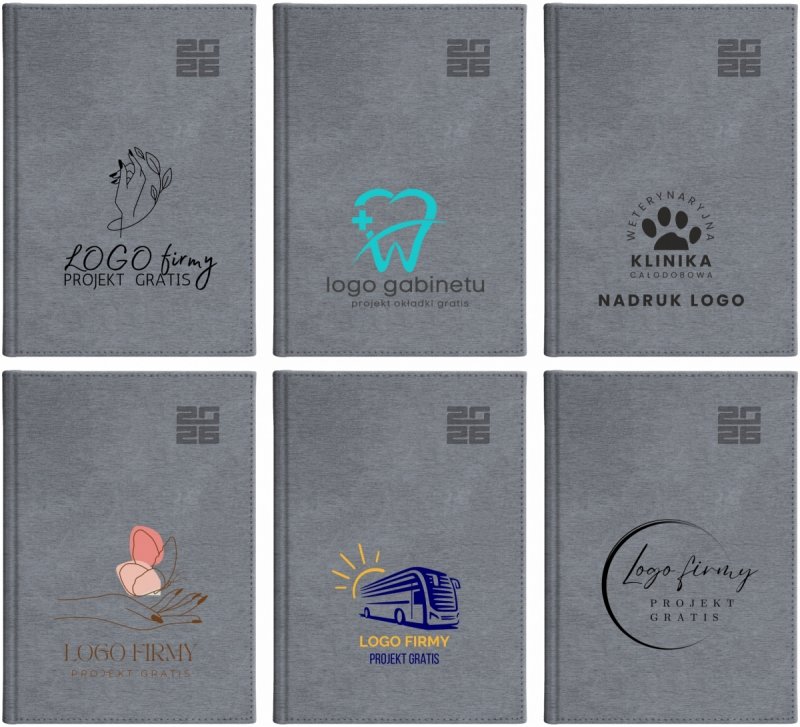 okładki kalendarza Aluminium 2026 z logo