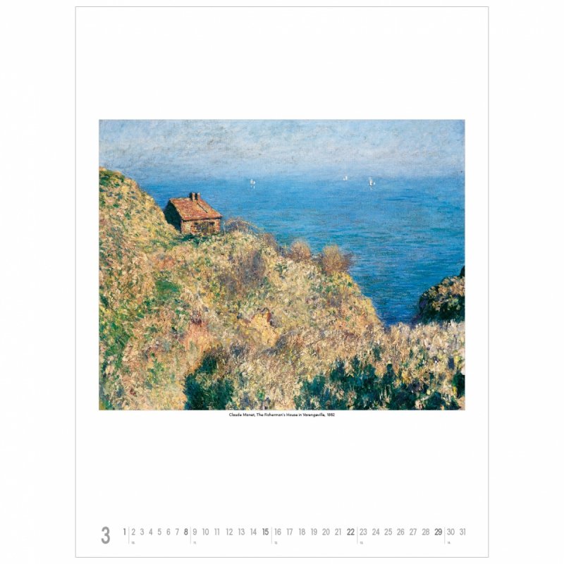 C04 Kalendarz ścienny wieloplanszowy Claude Monet 2026 Z NADRUKIEM