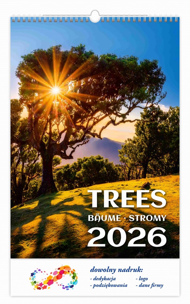 kalendarz ścienny na rok 2026 Trees 