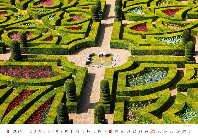 Kalendarz ścienny wieloplanszowy Gardens 2024 - sierpień 2024