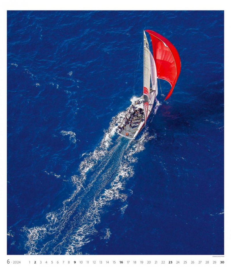 Kalendarz ścienny wieloplanszowy Sailing 2024 - exclusive edition - czerwiec 2024