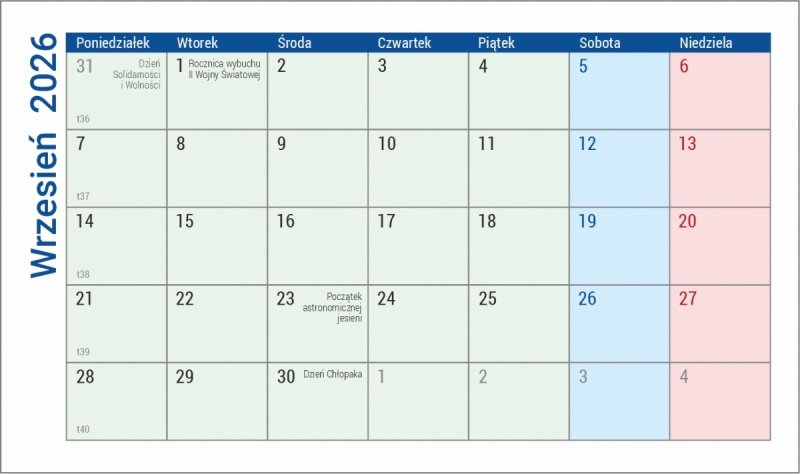 Kalendarz biurkowy MINI z notesem i znacznikami 2026 jasnoszary