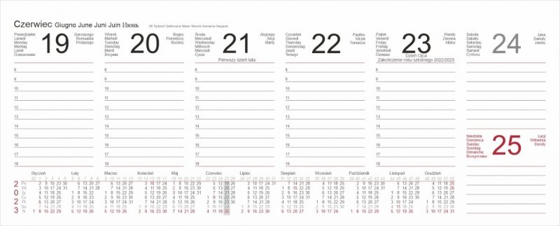 Plan roku szkolnego 2023/24 w kalendarzu biurkowym dla nauczycieli i wychowawców