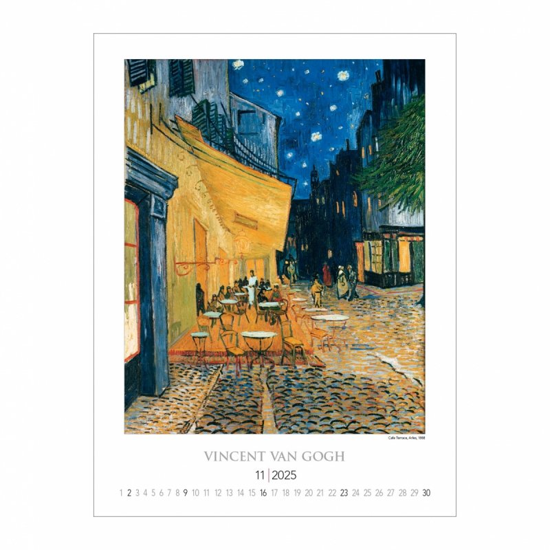 Kalendarz ścienny wieloplanszowy Vincent Van Gogh 2025 - listopad 2025