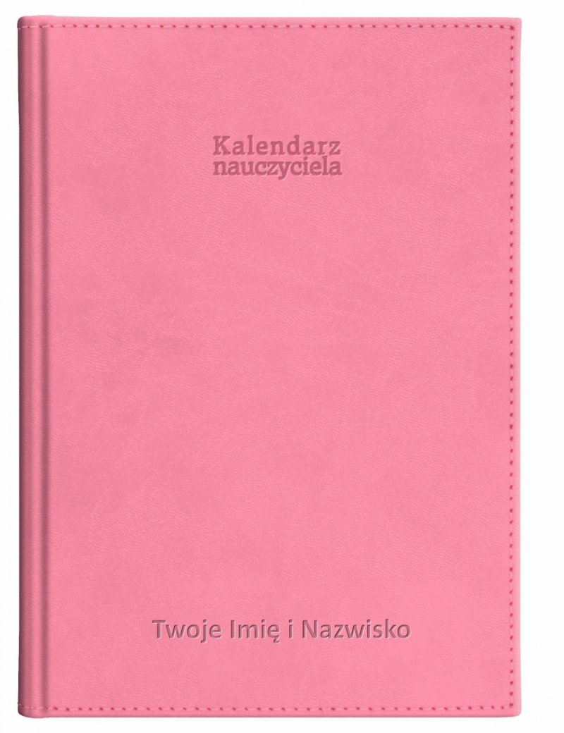kalendarz książkowy A5 dla nauczyciela z imieniem i nazwiskiem