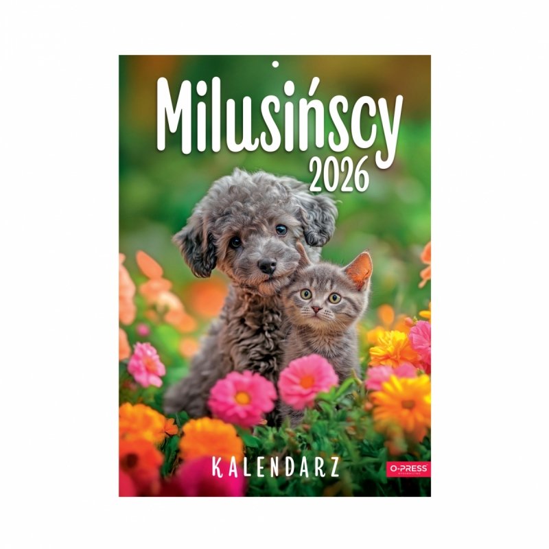 Kalendarz ścienny wieloplanszowy A4 MILUSIŃSCY PIESKI I KOTKI 2026