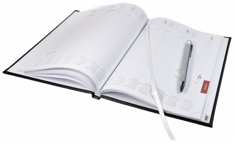 Kalendarz książkowy 2026 B5 tygodniowy papier biały drukowane registry oprawa VIVELLA EXCLUSIVE granatowa