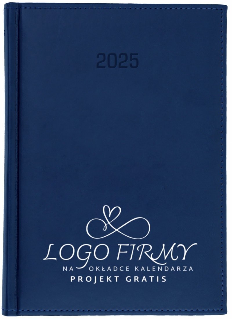 kalendarz B5 tygodniowy na rok 2025 z logo na okładce