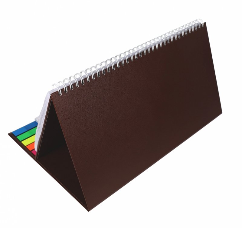 biurkowy kalendarz tygodniowy z notesami i znacznikami, dla nauczyciela, od czerwca '25 do czerwca '26