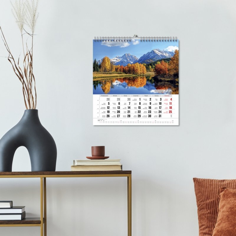 Kalendarz ścienny wieloplanszowy 33x33 cm BARWY NATURY 2026