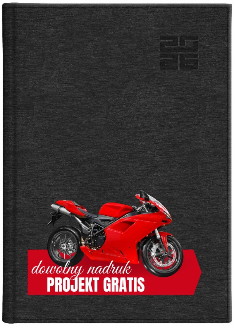 kalendarz tygodniowy z notesem na rok 2026 z nadrukiem logo