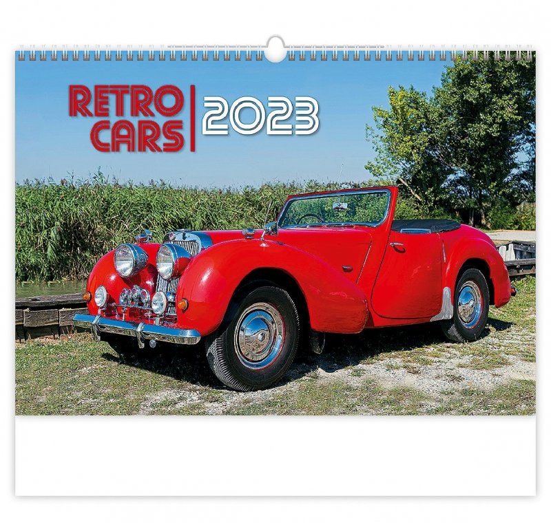 Kalendarz ścienny wieloplanszowy Retro Cars 2023 - okładka