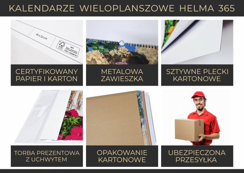 Kalendarz wieloplanszowy wydawnictwa Helma 365 na rok 2025
