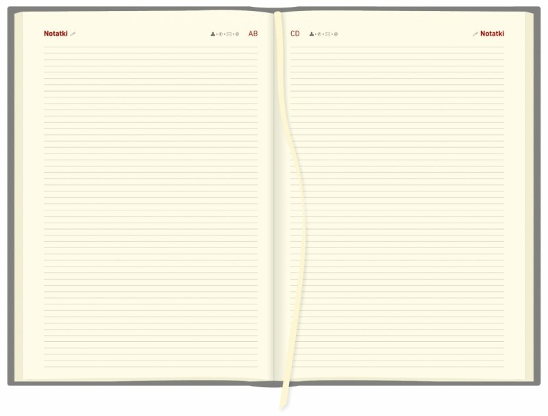 notes teleadresowy w kalendarzu A4 tygodniowym 