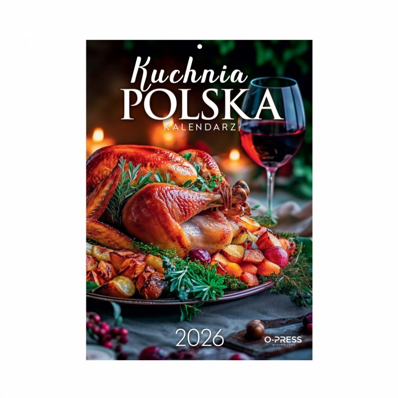 Kalendarz ścienny wieloplanszowy A4 KUCHNIA POLSKA 2026 z przepisami kulinarnymi