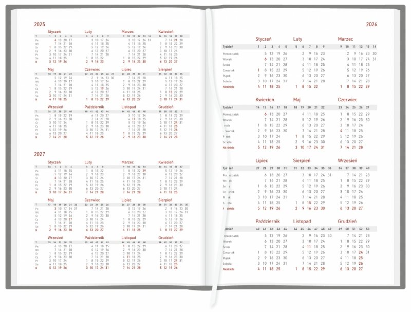 skrócone kalendarium 2025, 2026 oraz 2027