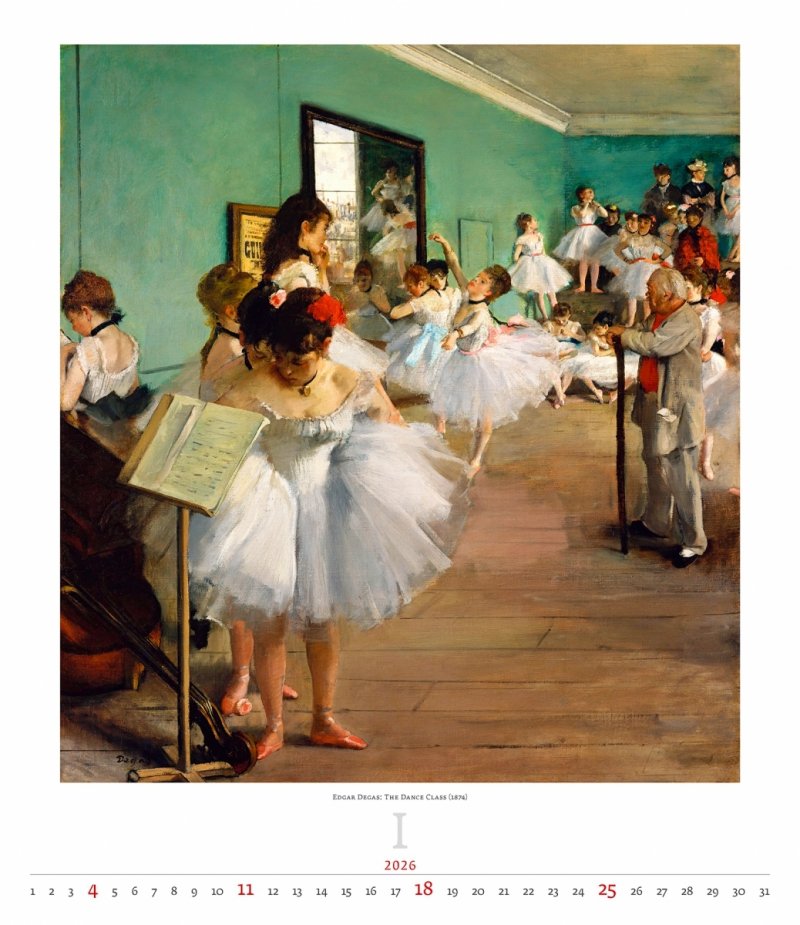 kalendarz ścienny na rok 2026 impressionism, malarstwo