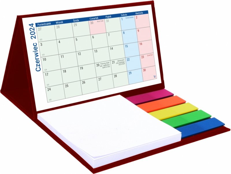 Kalendarz biurkowy od czerwca 2024 do czerwca 2025