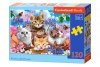 Puzzle 120el. Kittens with Flowers - Koty w kwiatach
