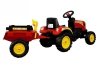 Traktor Branson z Przyczepą czerwony Pedały 135 cm