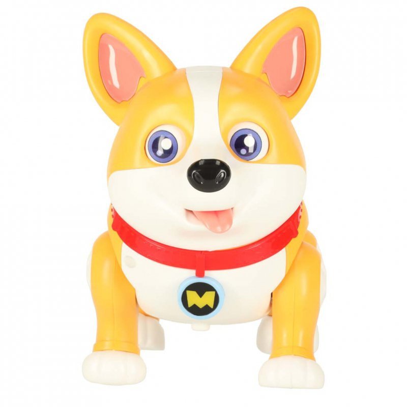 Pies piesek interaktywny robot Corgi świecące uszy muzyka