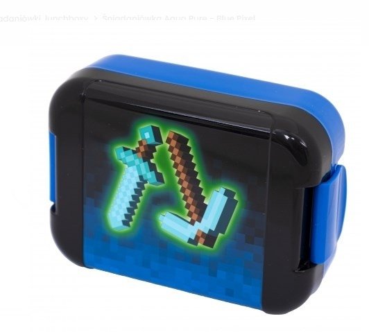 ŚNIADANIÓWKA  pudełko śniadaniowe pixel niebieskie