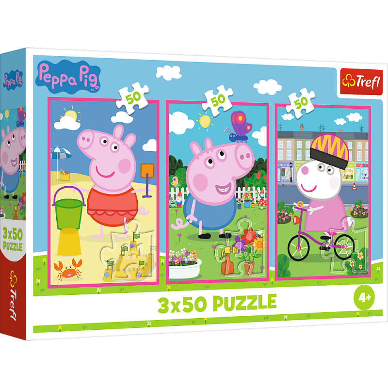 Puzzle  3x50 Siła przyjaźni Świnka Peppa  