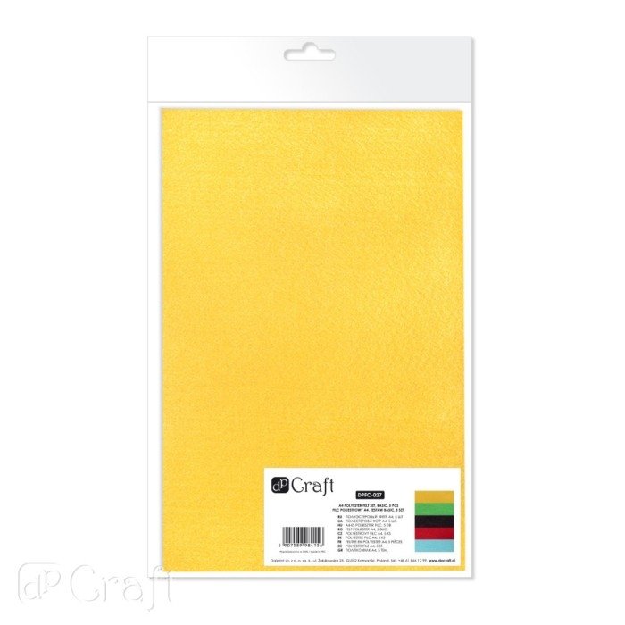 FILC POLIESTROWY A4, 5 SZT. mix