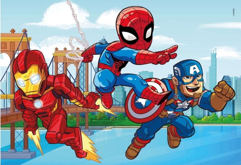 Puzzle-3X48el-Play-For-Future-Marvel-Superhero-spiderman 