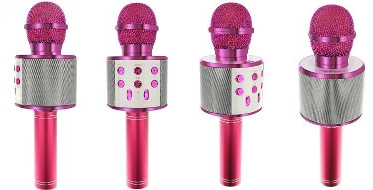 Mikrofon-dla-dzieci-karaoke-z-głośnikiem-różowy-23x7,5-3