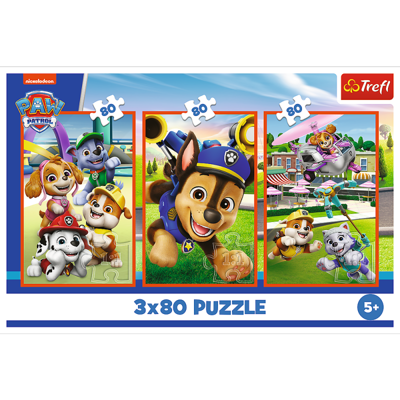 Puzzle 3x80 Psia zgraja  Psi Patrol 